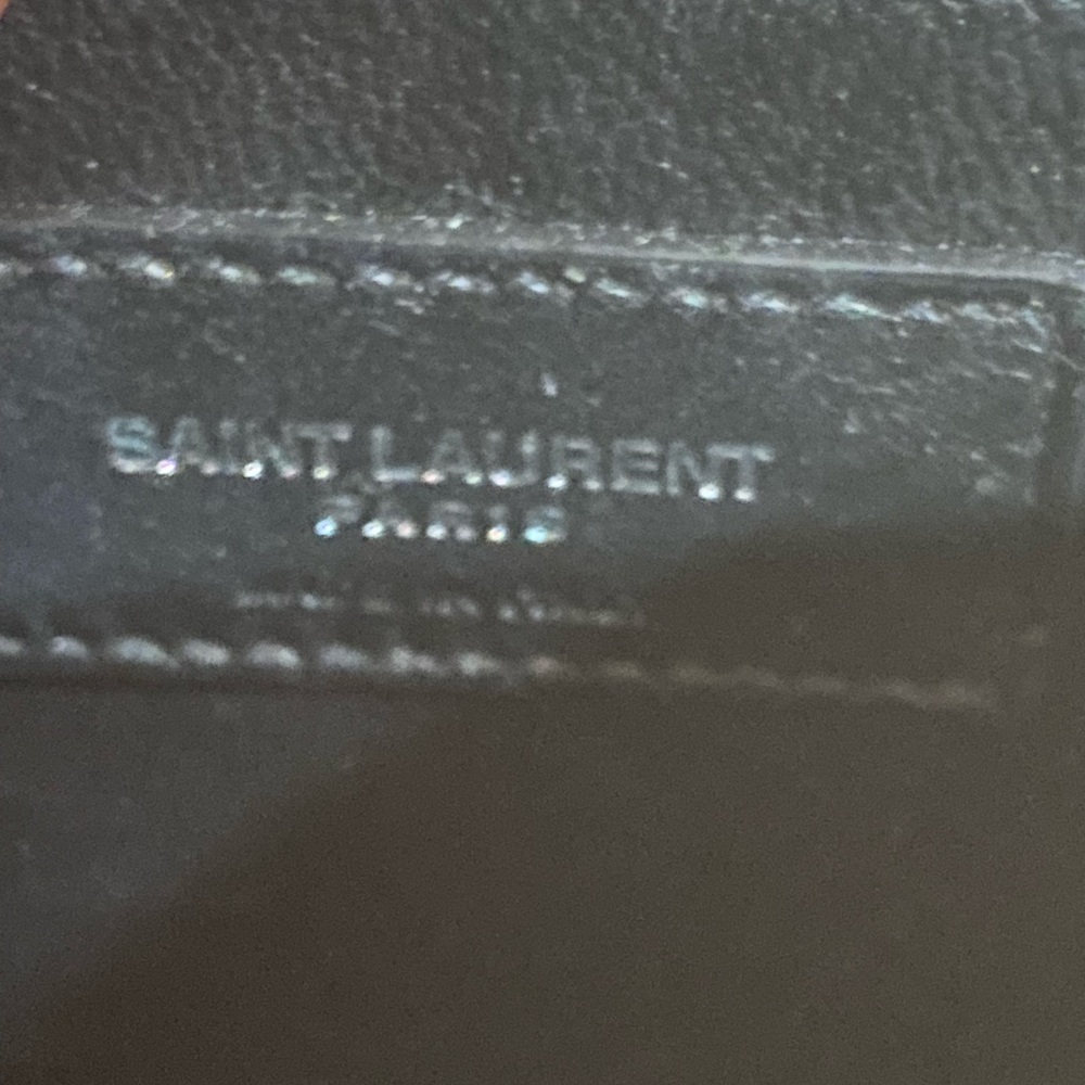 Saint Laurent Cream Croc-Embossed Chain Bag - Picture 14 of 14